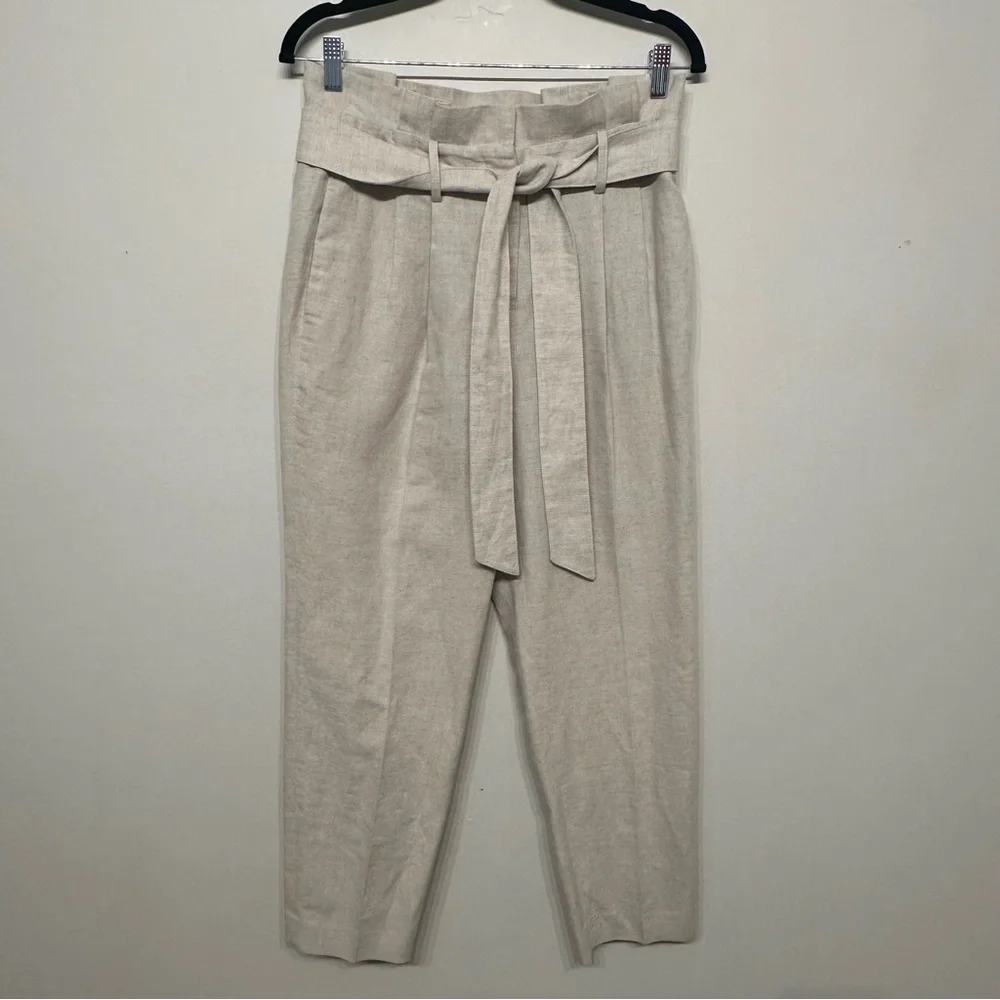 Boden Ludgate Paperbag Trouser Pants Ecru - Picture 4 of 8